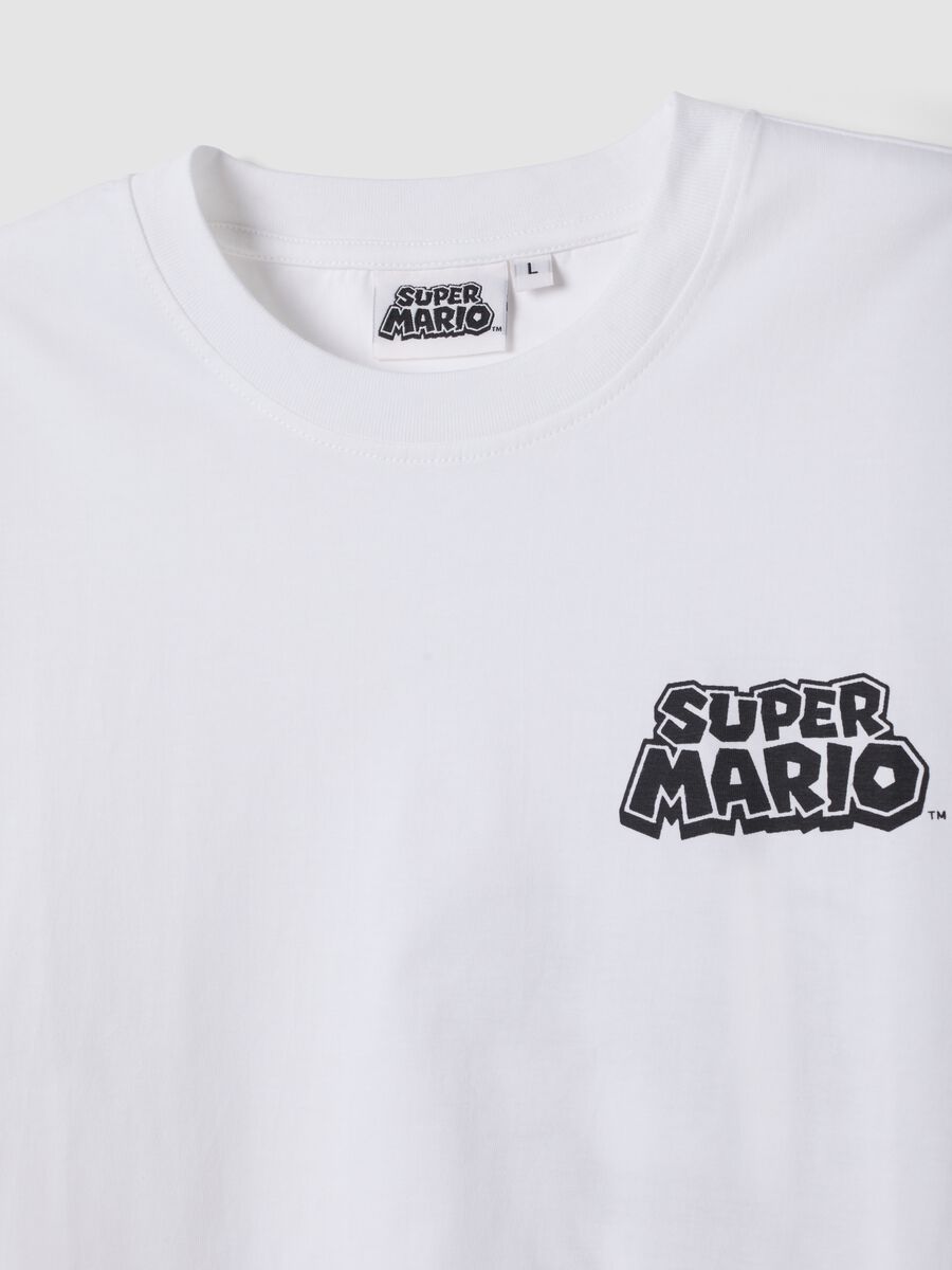 White short-sleeve pure cotton T-shirt, regular fit_1