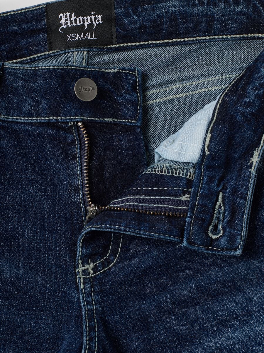 Slim Flare Denim Dark Blue Washed_2