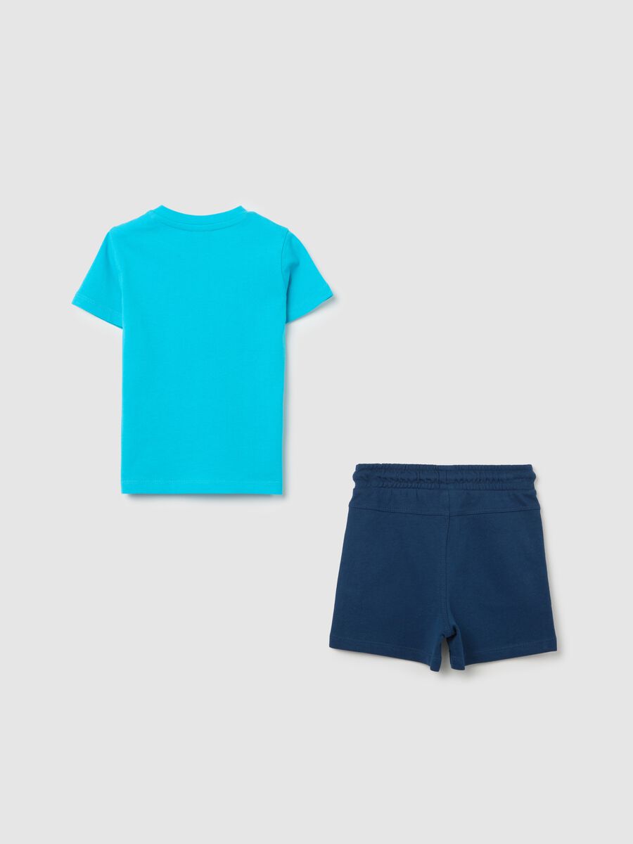 Blue and light blue jogging set for boys in cotton_1