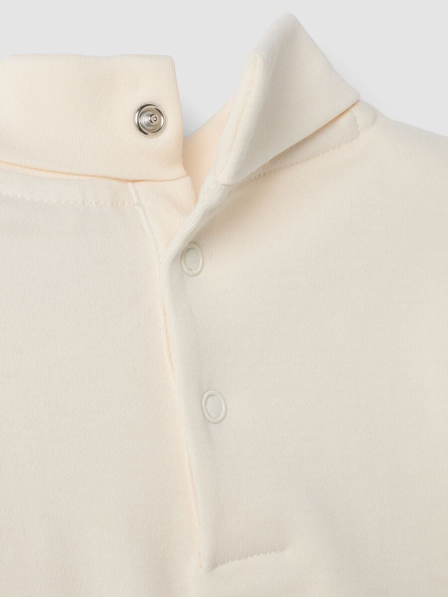 Light beige organic cotton turtleneck top_3