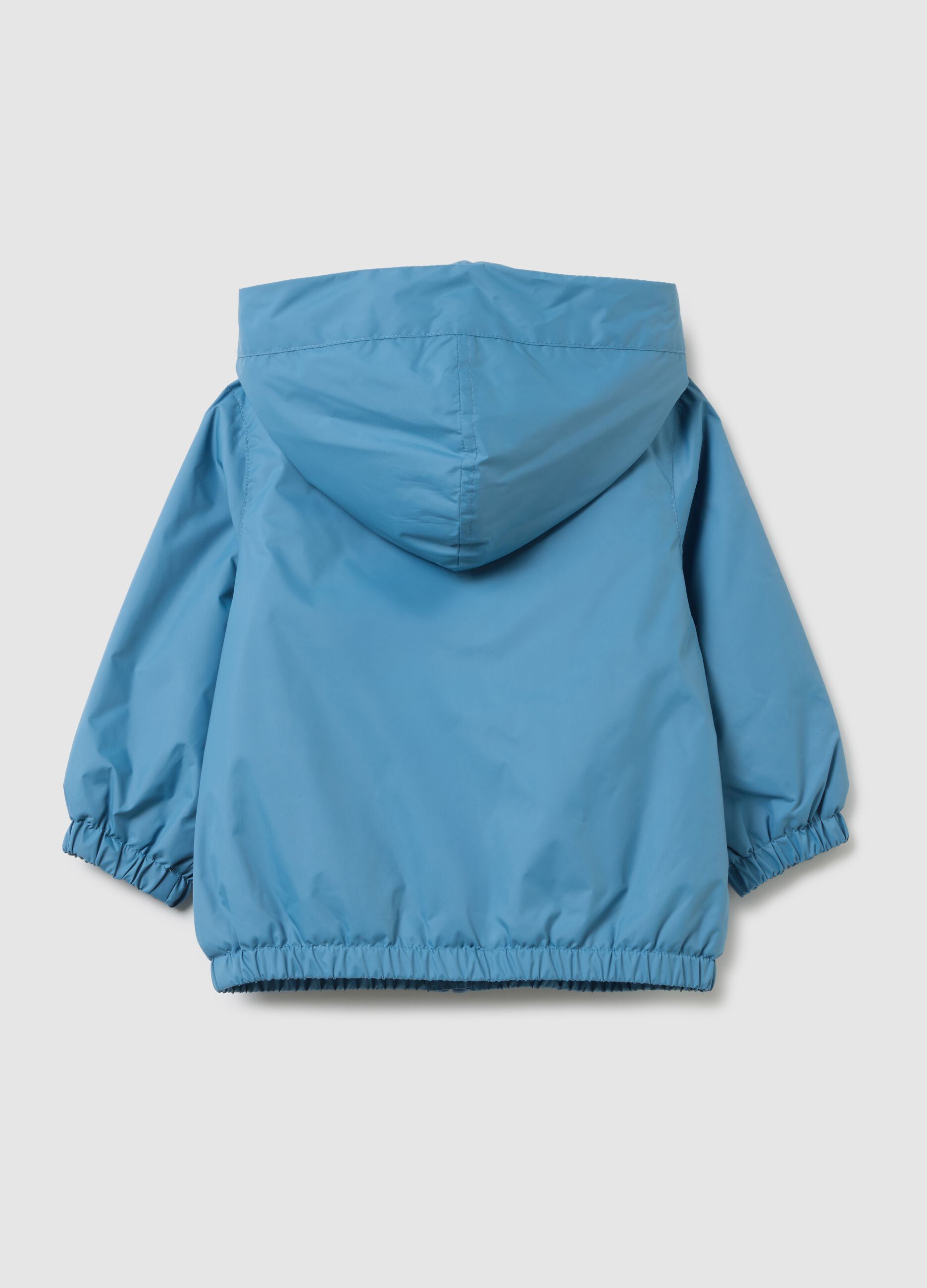 Blue fabric regular fit child's jacket