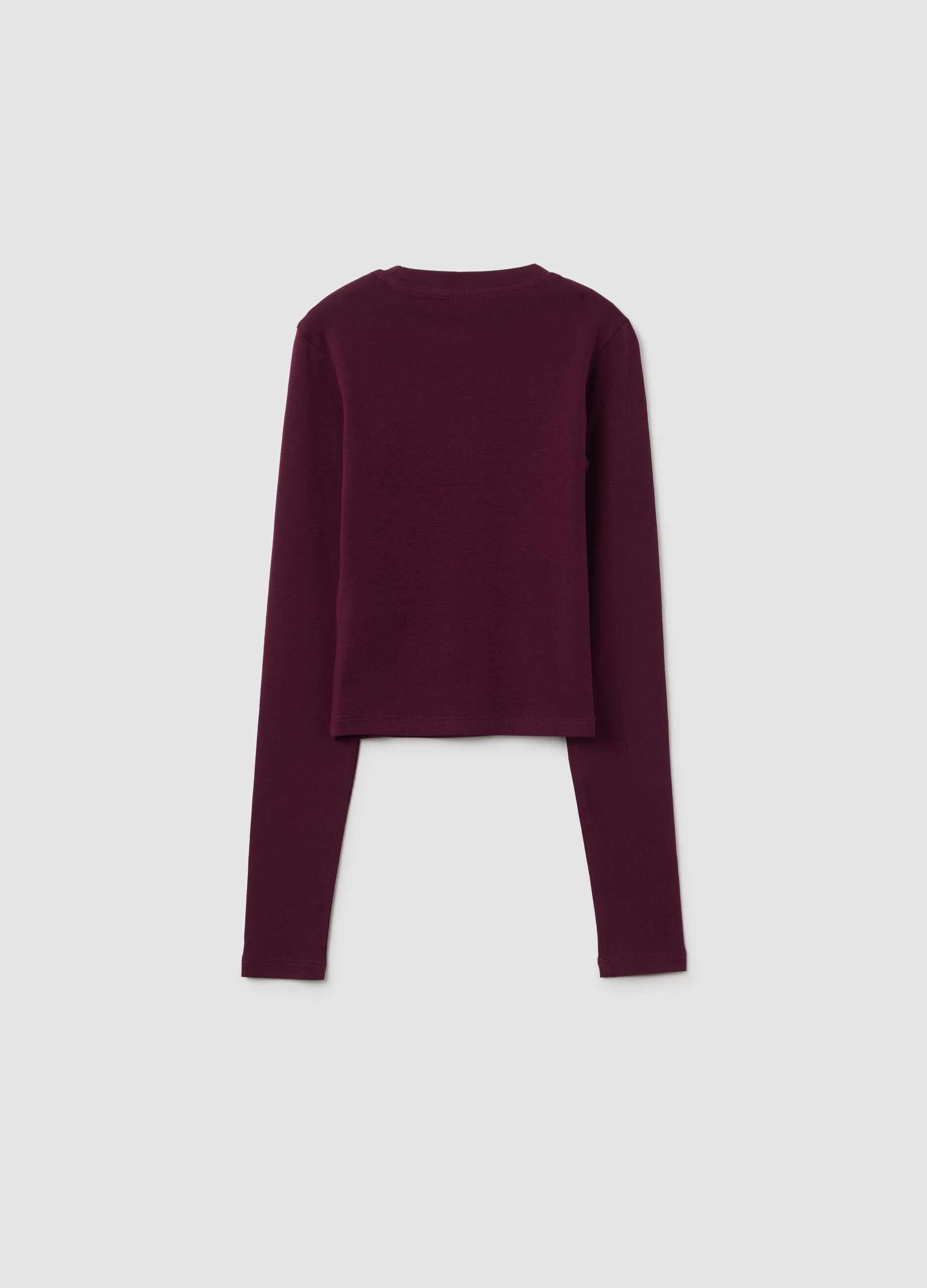 Girl's red stretch cotton sweater regular fit