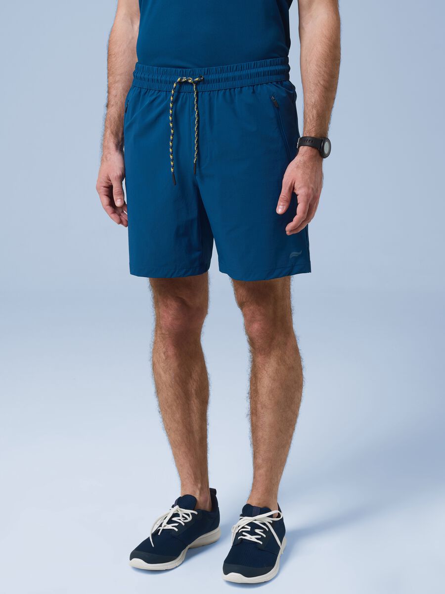Shorts ALTAVIA SAILING blu in tessuto elasticizzato_1