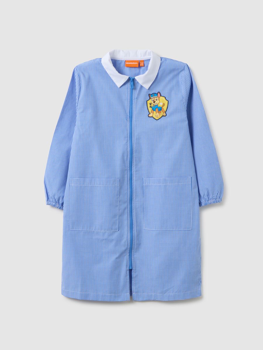 Children's multicolour cotton blend school apron with zip_0