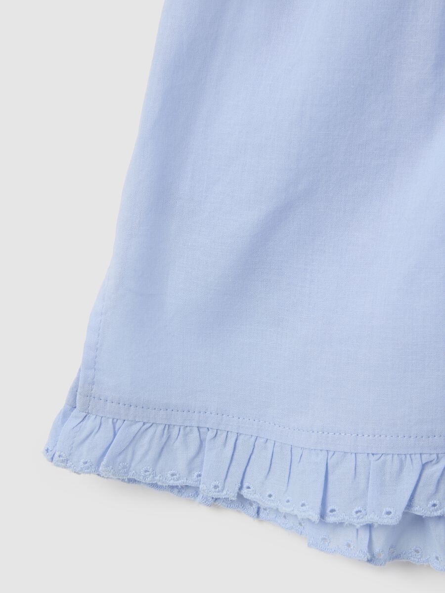 Women's light blue summer set in pure cotton, regular fit_5