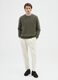 Grey-green wool blend sweater, regular fit_1