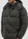 Green padded jacket, regular fit with zip and buttons_3