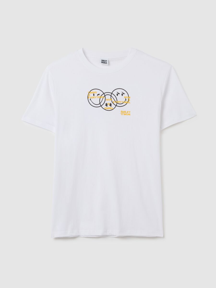 Men's pure cotton white regular fit T-shirt_0