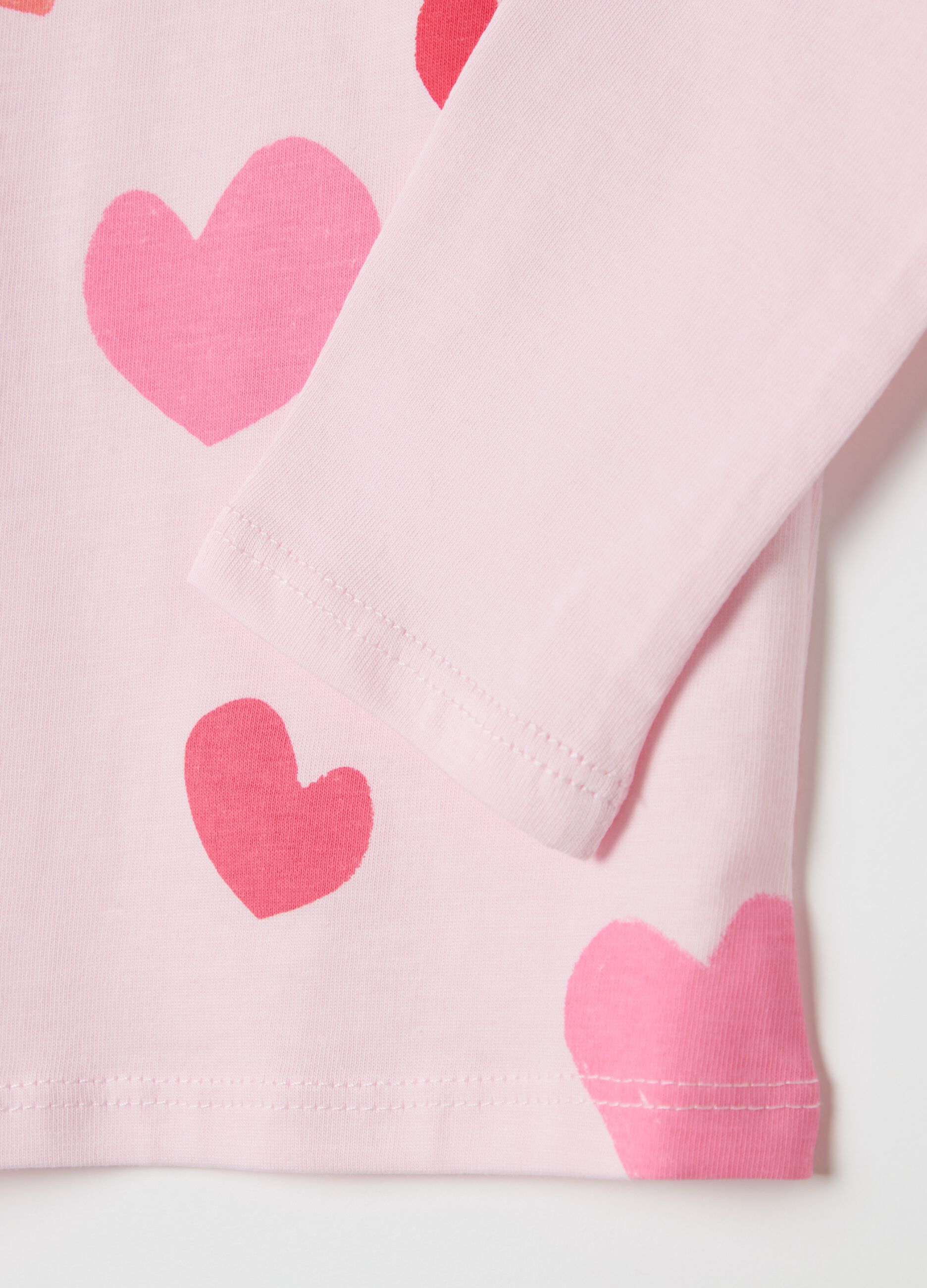 T-shirt a maniche lunghe stampa "True Love"