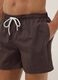 Brown regular-fit swim shorts with drawstring_3