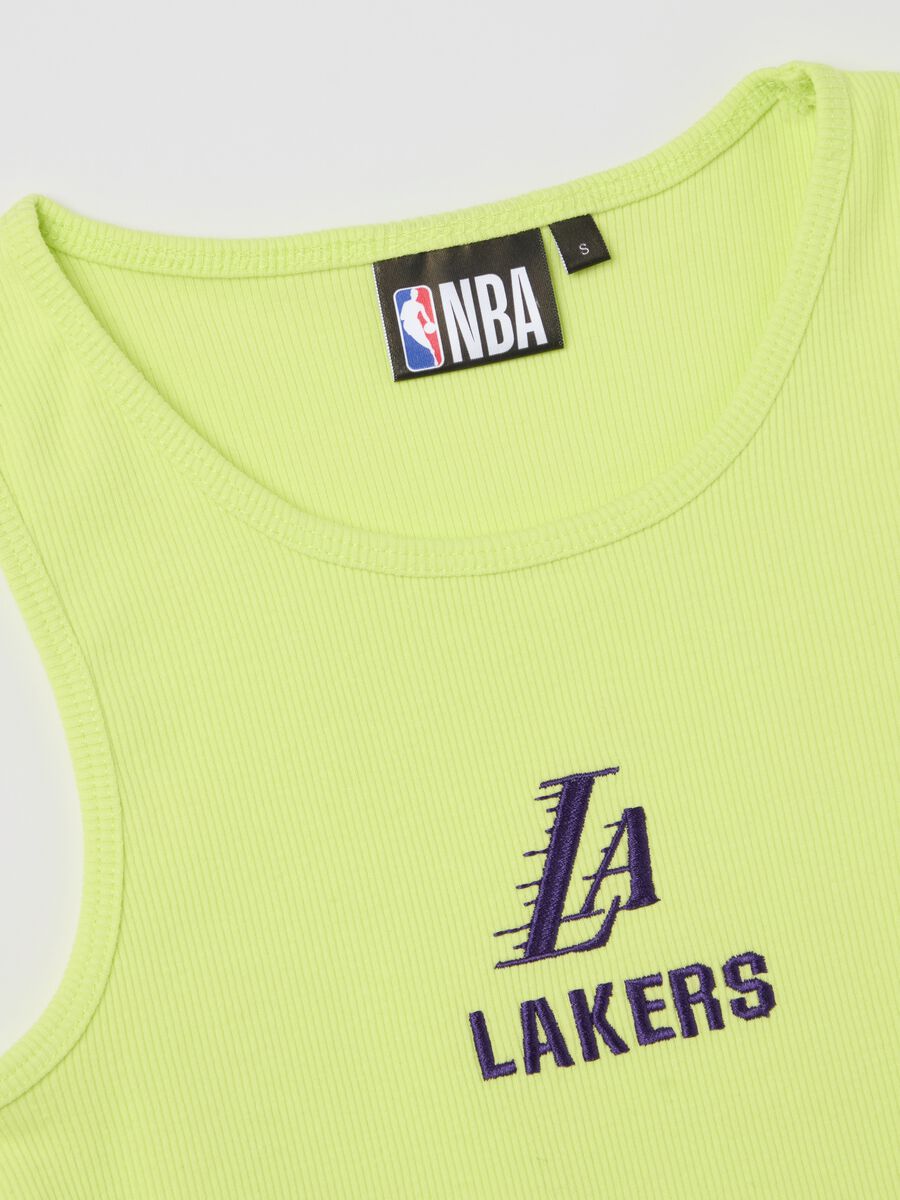 Ribbed yellow NBA Los Angeles Lakers tank top_5