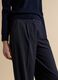 Navy stretch viscose formal trousers, regular fit_2