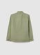 Boys&rsquo; shirt in 100% green cotton with oversized fit and button fastening_4