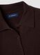 Brown pure wool cardigan with polo collar, regular fit_1