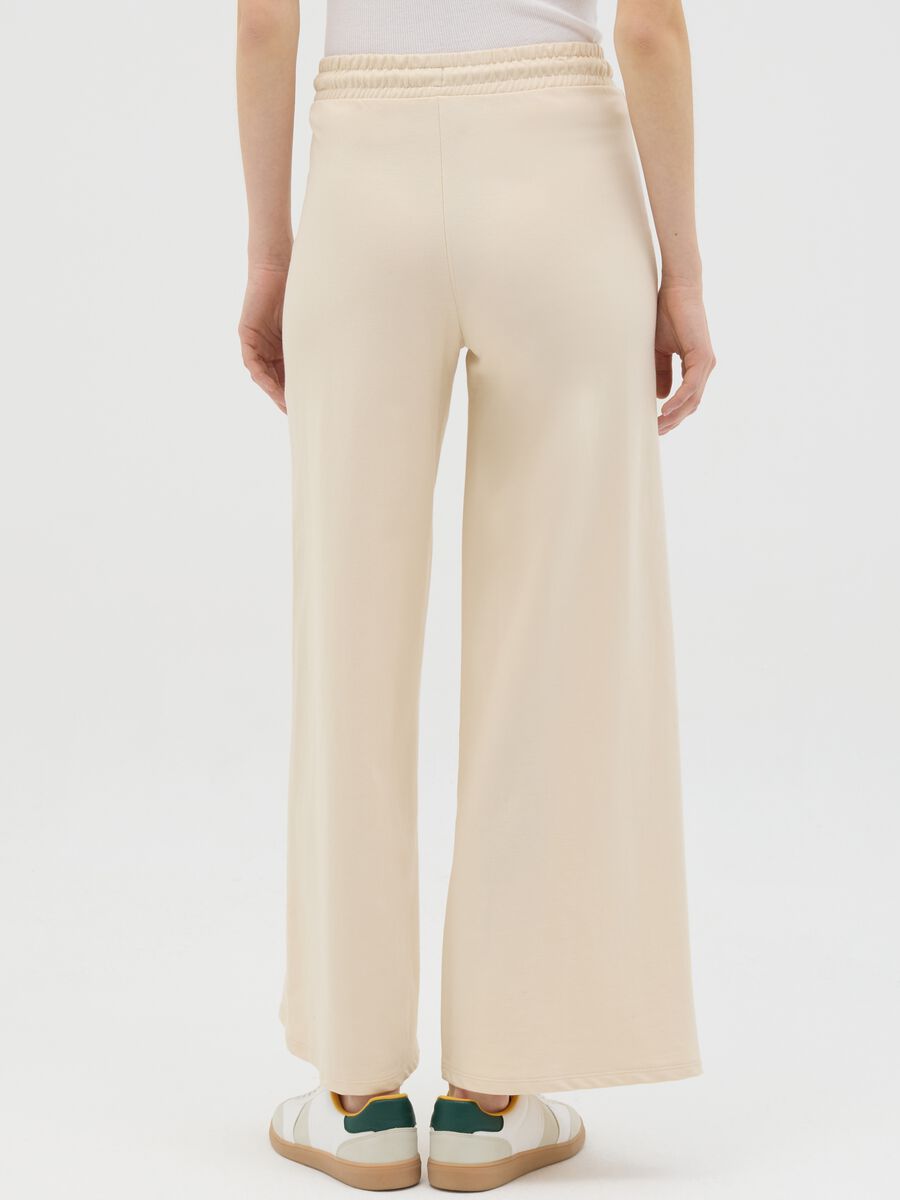 Wide-leg joggers in fleece_3