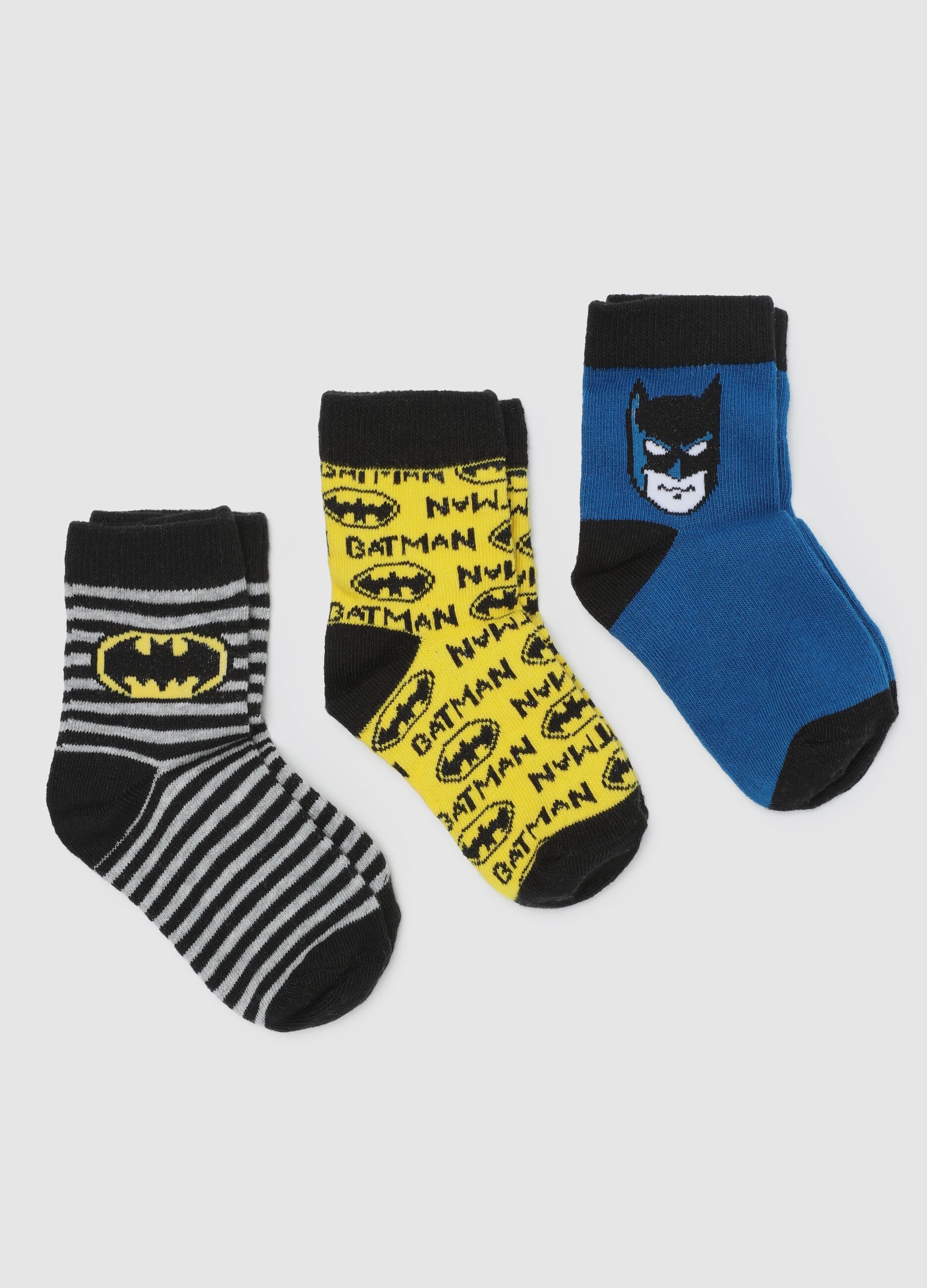 Tripack calze in cotone bio disegno Batman