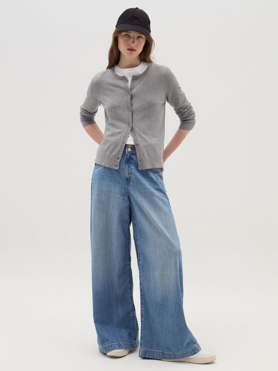 Cardigan with round neckline_1