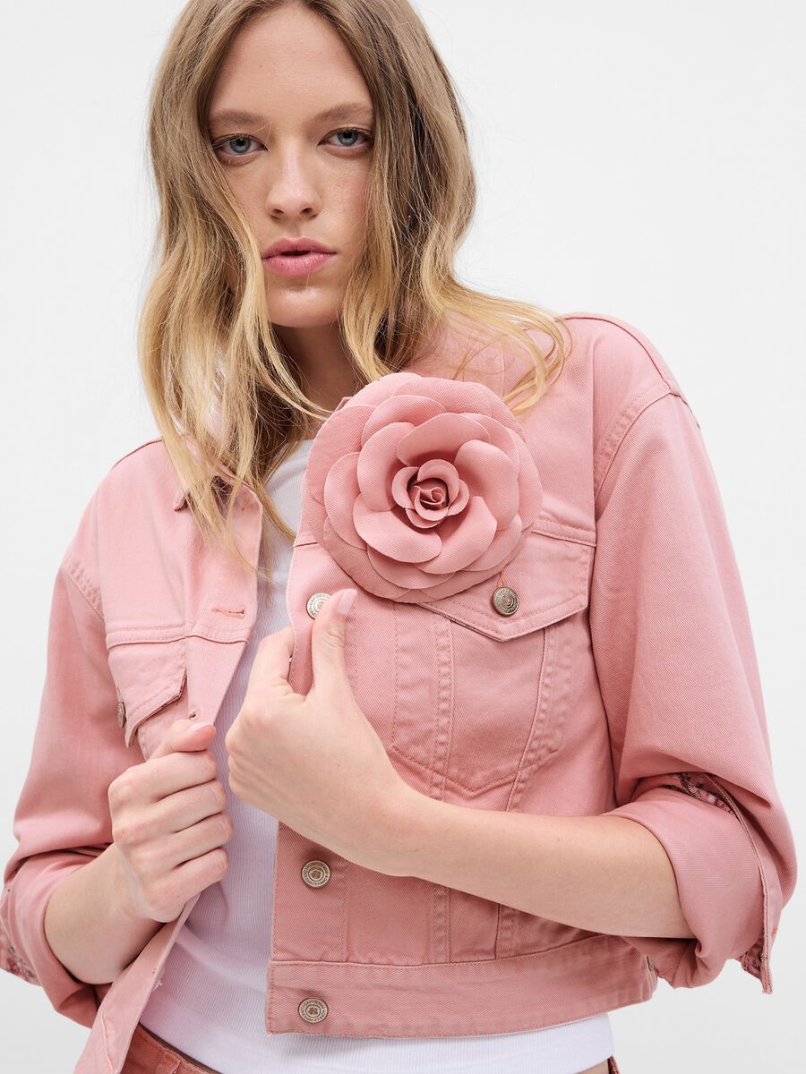 Giacca corta in denim LoveShackFancy_2