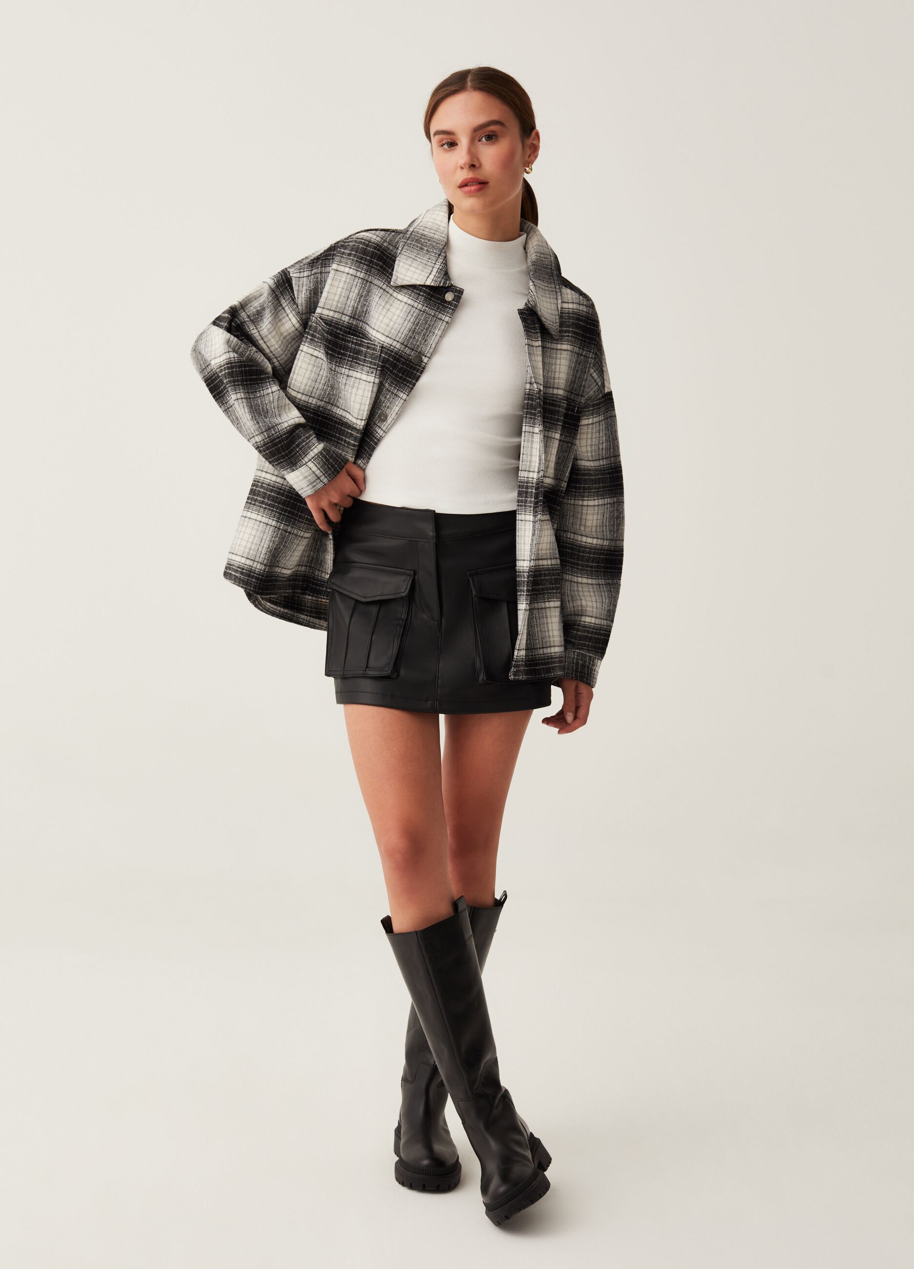 Shacket oversize in flanella fantasia check_1