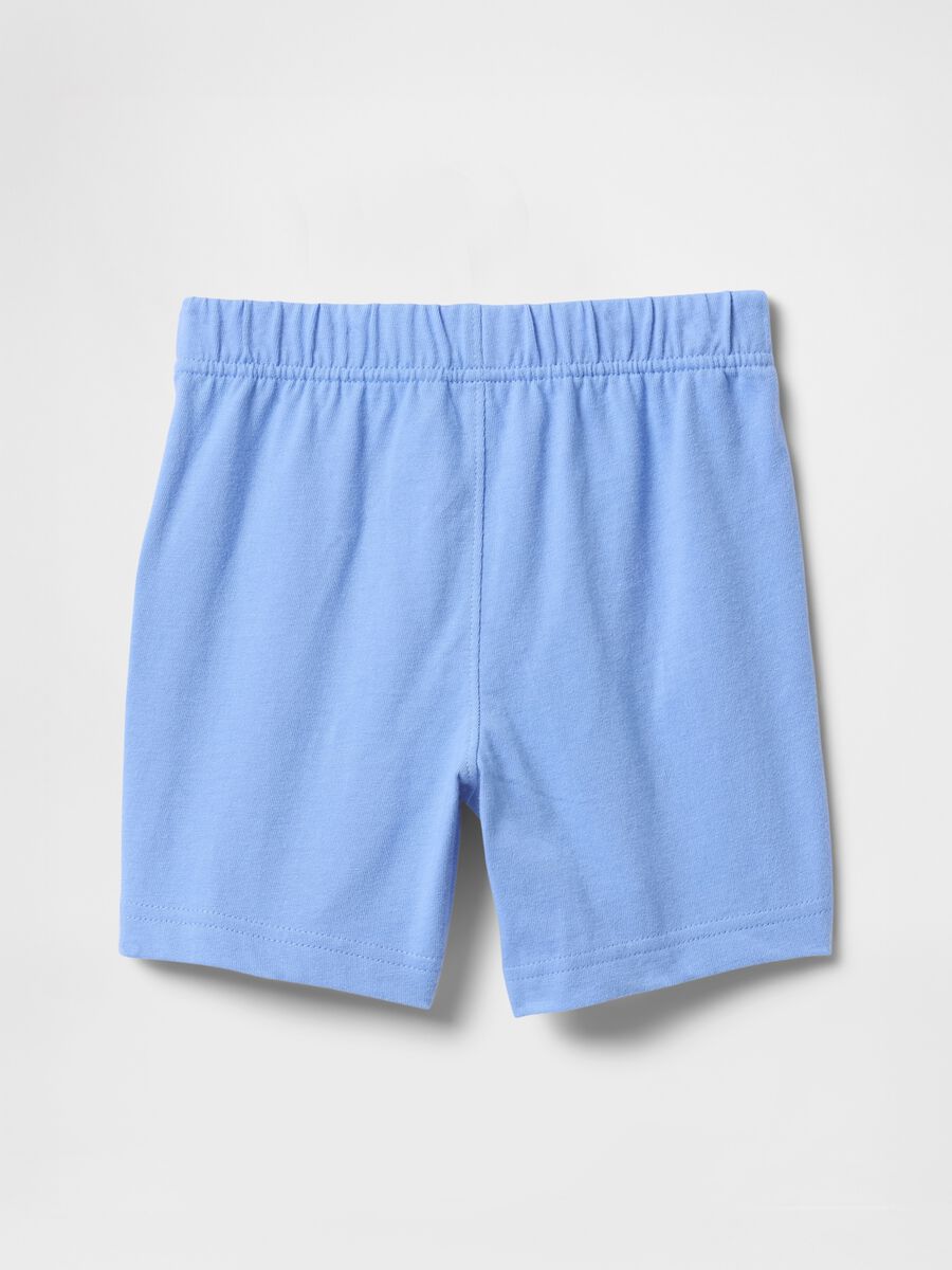 Stretch Cotton Shorts in Blue_1