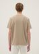 Beige regular-fit short-sleeve T-shirt with Henley neckline_3