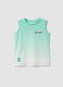 Green ombr&eacute; pure cotton vest top_0