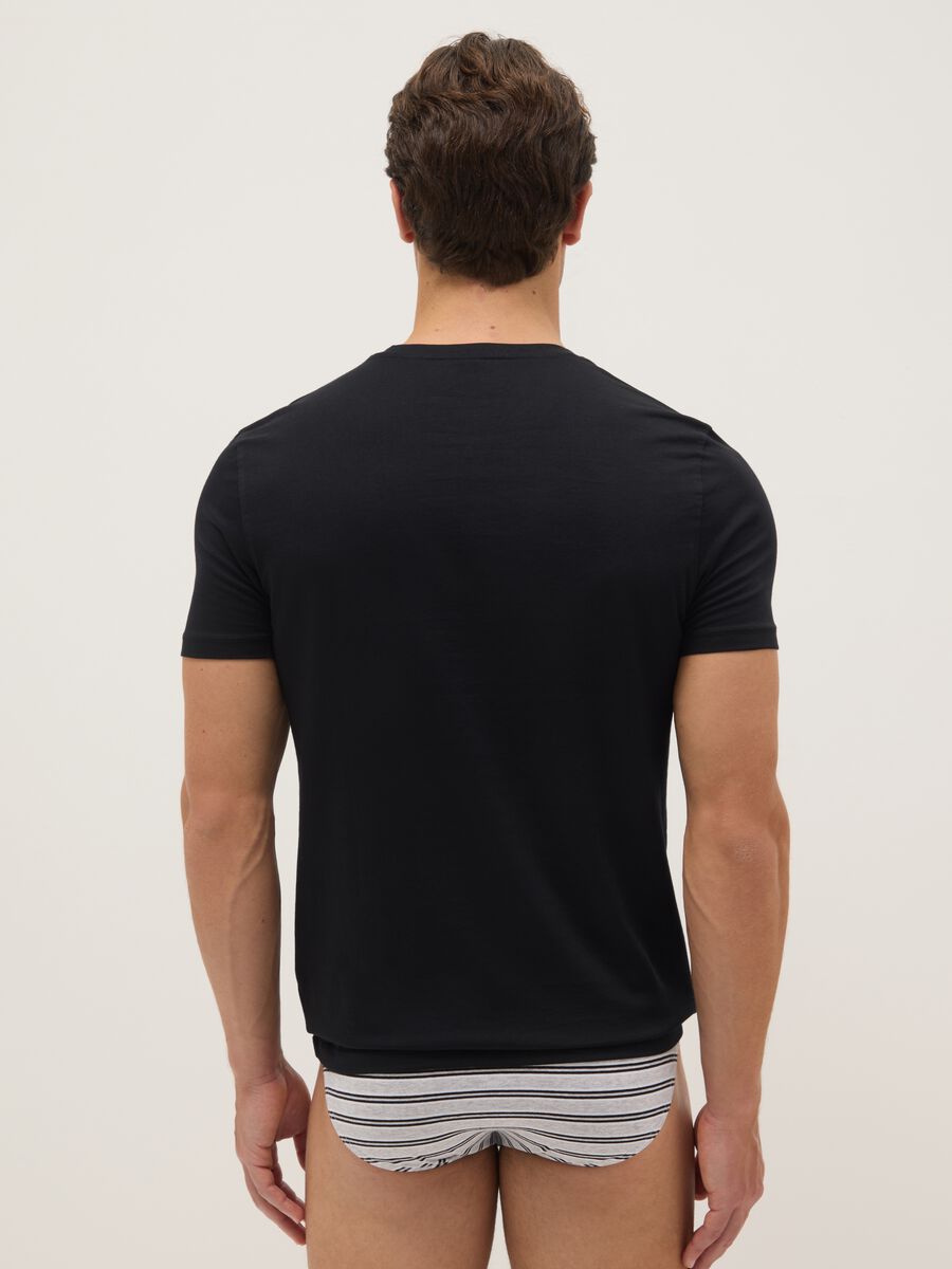T-shirt in puro cotone nero regular fit_2