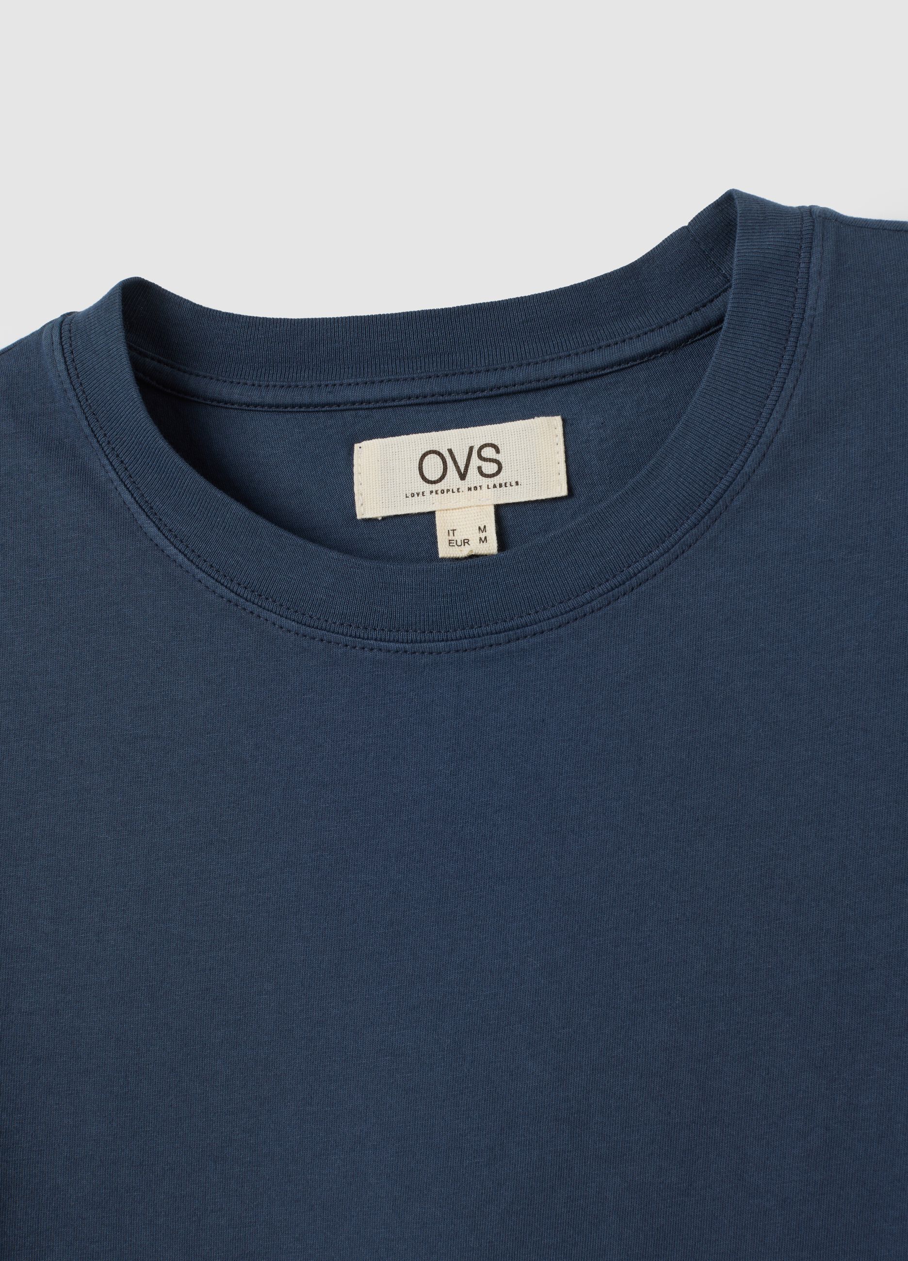 Blue Pure Cotton Regular Fit T-shirt
