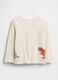 Beige long-sleeve t-shirt with dinosaur graphic_1