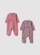 2-pack of dark pink and mauve organic cotton babygrows_1