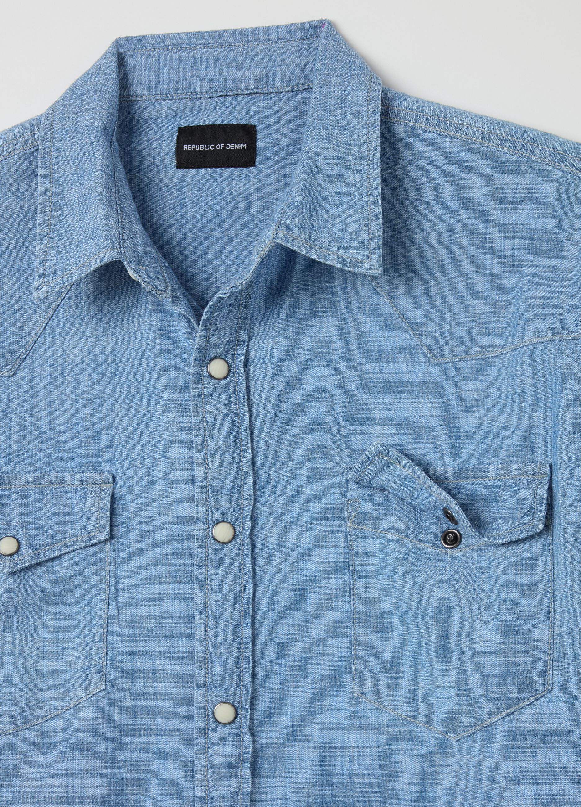 Denim shirt with pockets