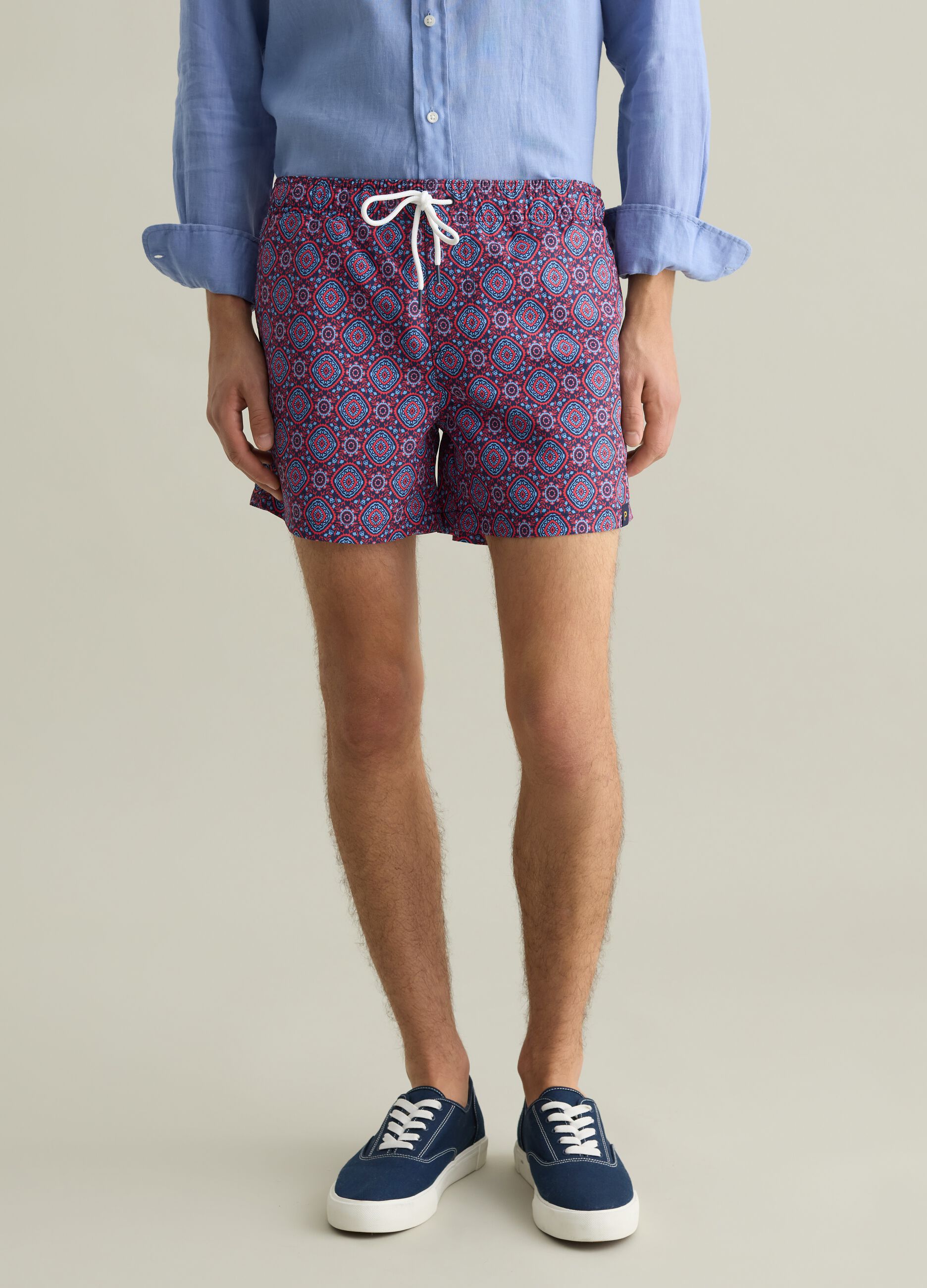 Men's multicolour regular fit shorts