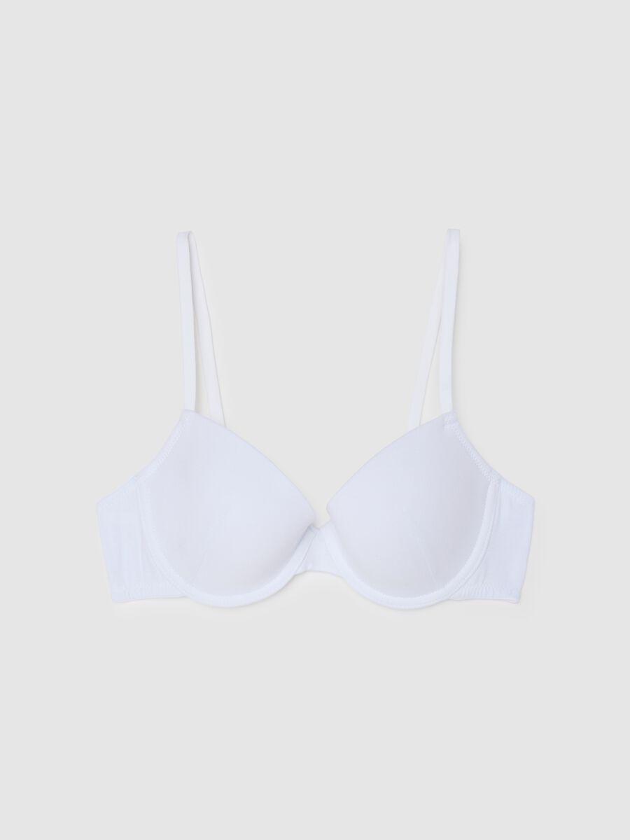 Women's White Cotton Stretch Push-Up Bra_4