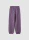 Pantaloni jogger viola in puro cotone_1