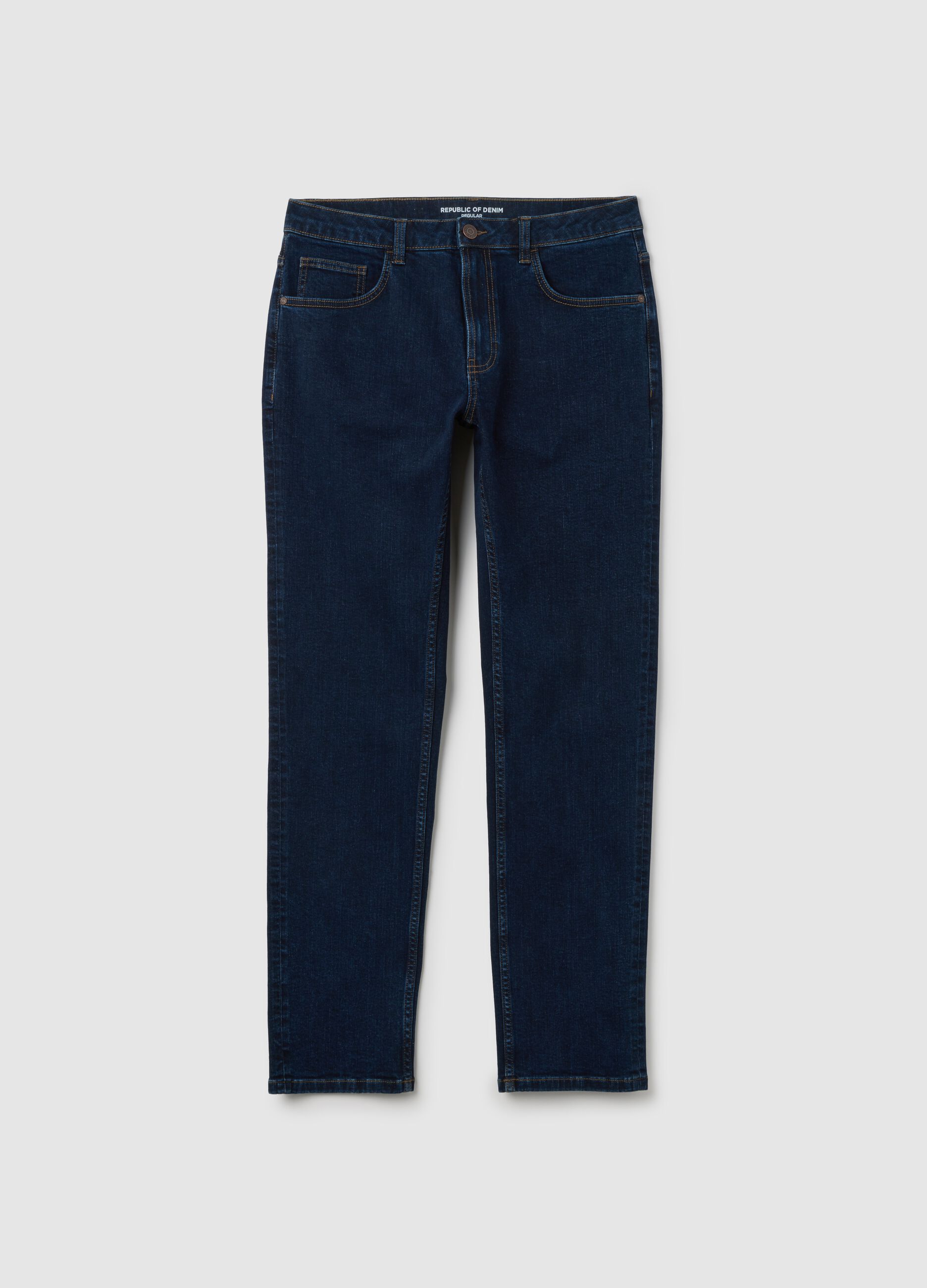 Men's blue denim regular fit jeans