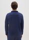 Blue zip-up high neck sweatshirt regular fit_2