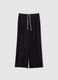 Black regular fit jogger trousers with elastic waist_4