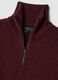 Red half-zip jumper in cotton and wool blend_1