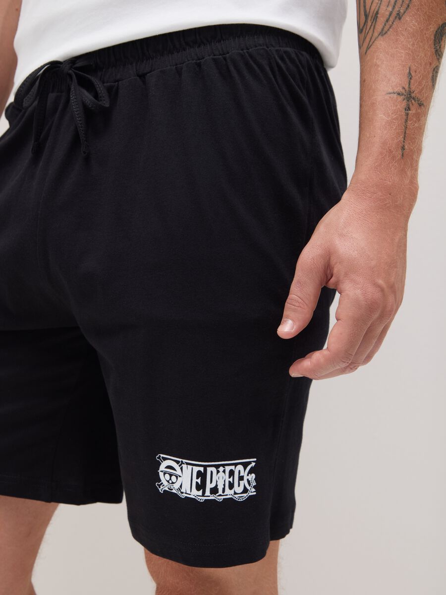 Short-sleeved Pyjama with One Piece Print_2