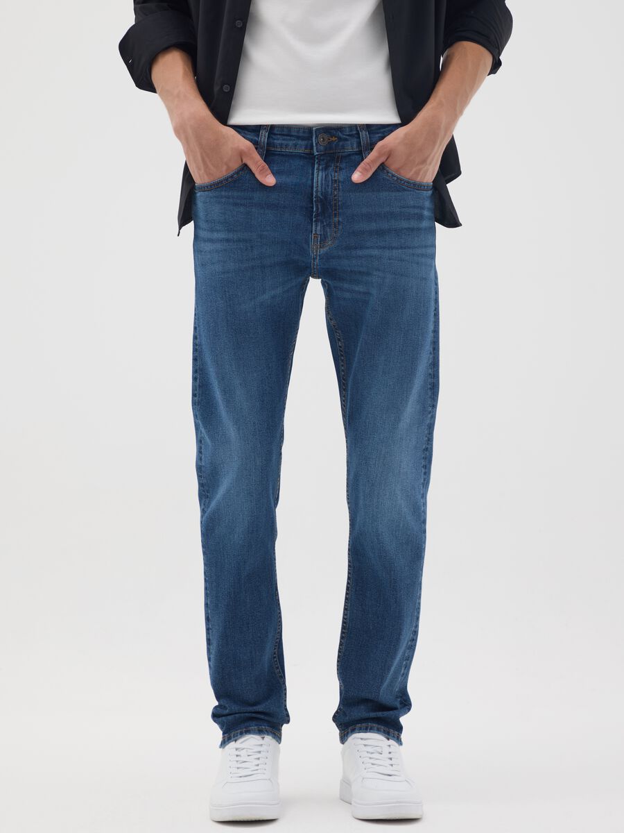 Jeans in denim blu skinny fit_1