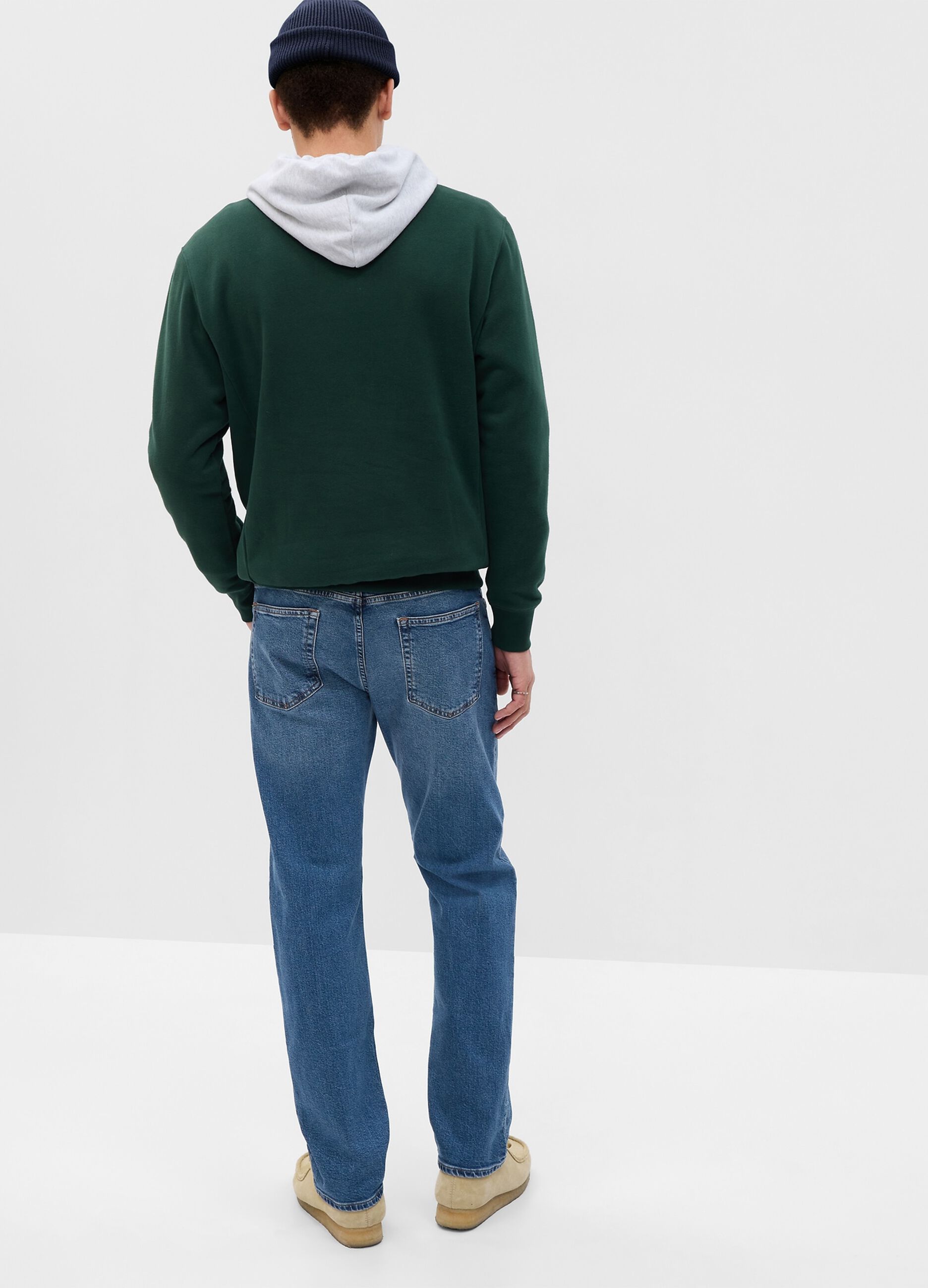 Straight-fit jeans with mid-rise waist