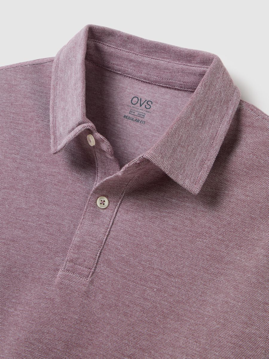 Men’s purple pure cotton polo regular fit_5