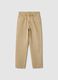 Boys' relaxed fit beige pure cotton jeans_3