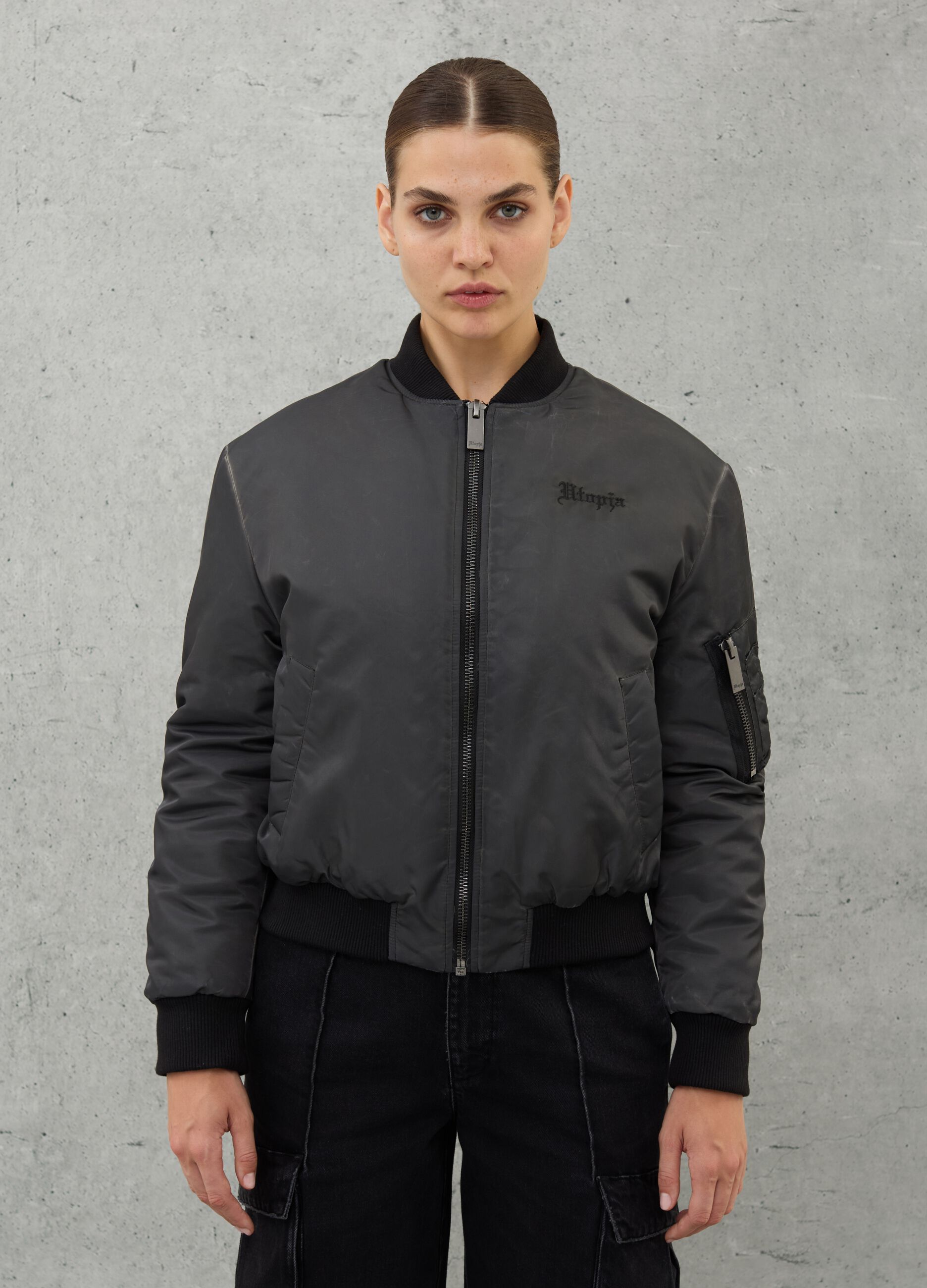 Bomber Jacket Vintage Black