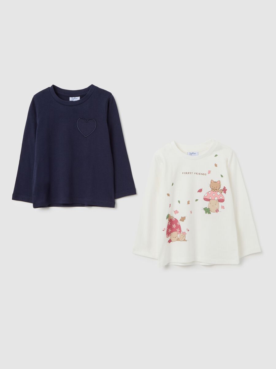 White Long Sleeve Cotton T-Shirt_0