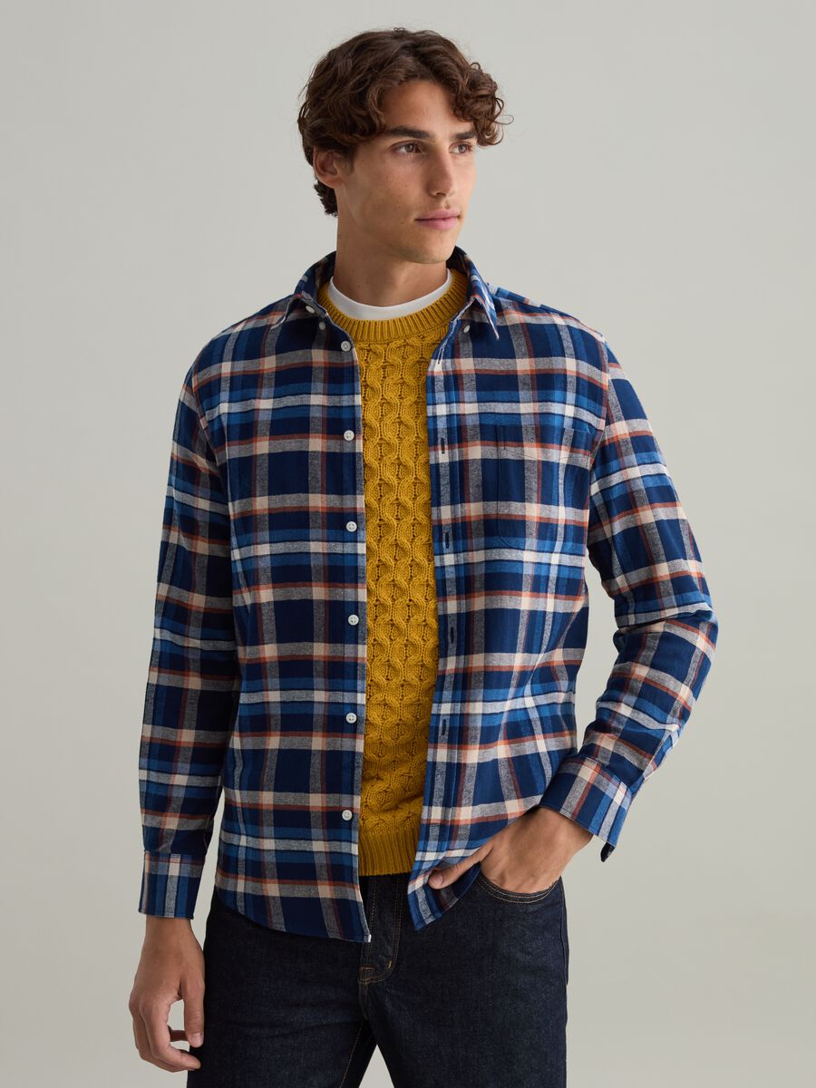 Flannel shirt with check pattern_0