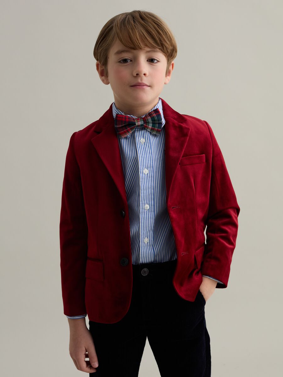 Bow tie in tartan patterned flannel_3