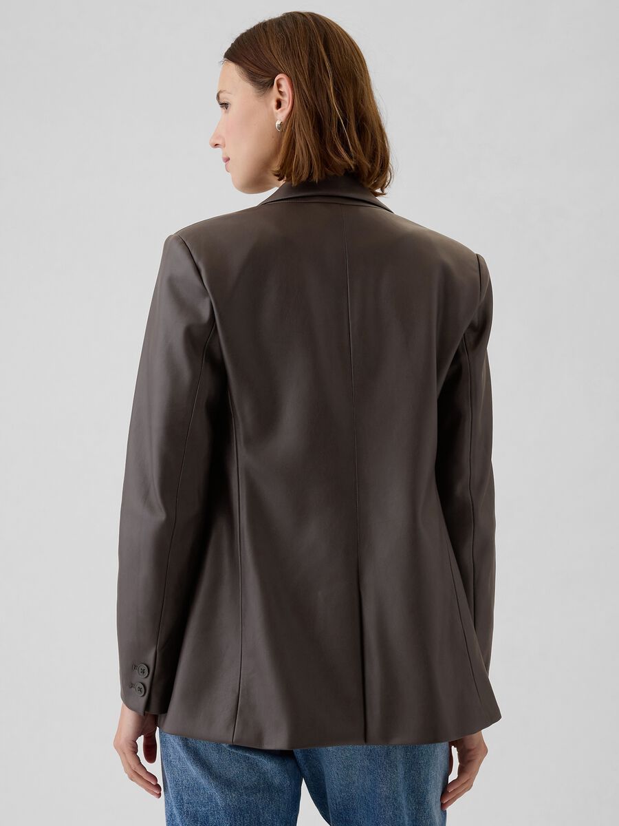 Single-breasted blazer with shiny effect_2