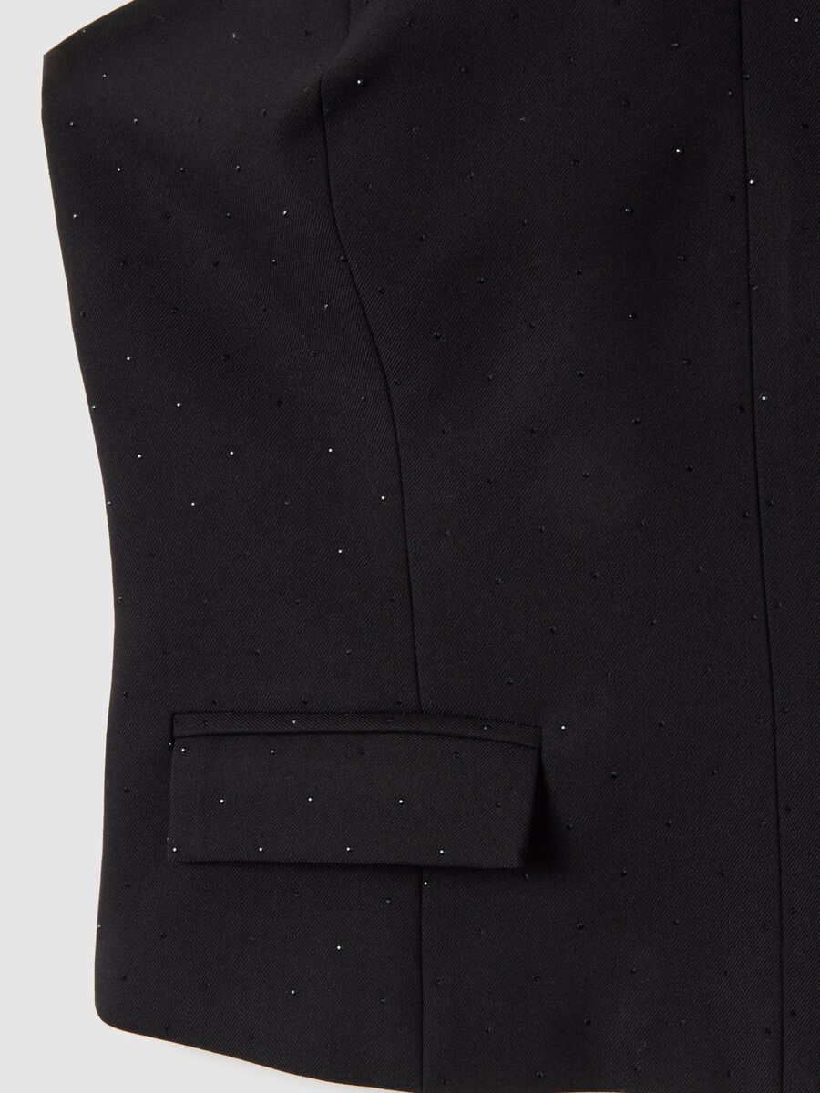 Corsetto nero slim fit con scollo a cuore_5