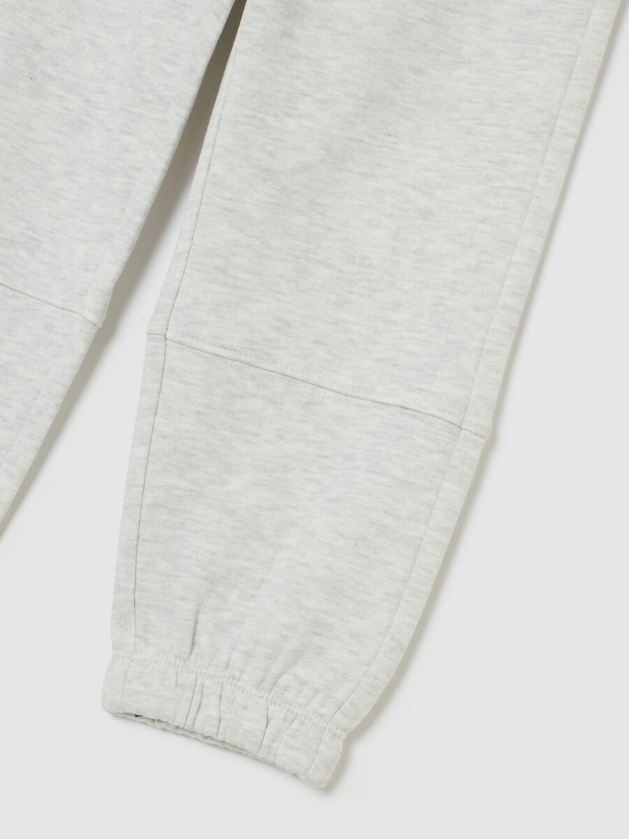 Grey children's jogger trousers in pure cotton comfort fit_3